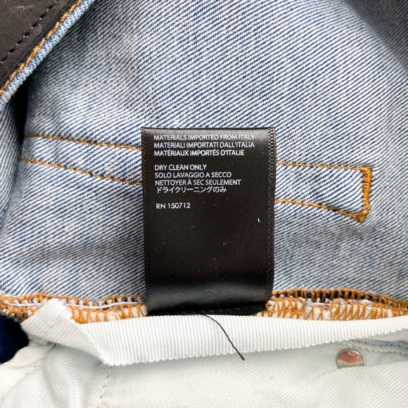 Amiri Blue Distressed Crystal Track Denim - Picture 6 of 6